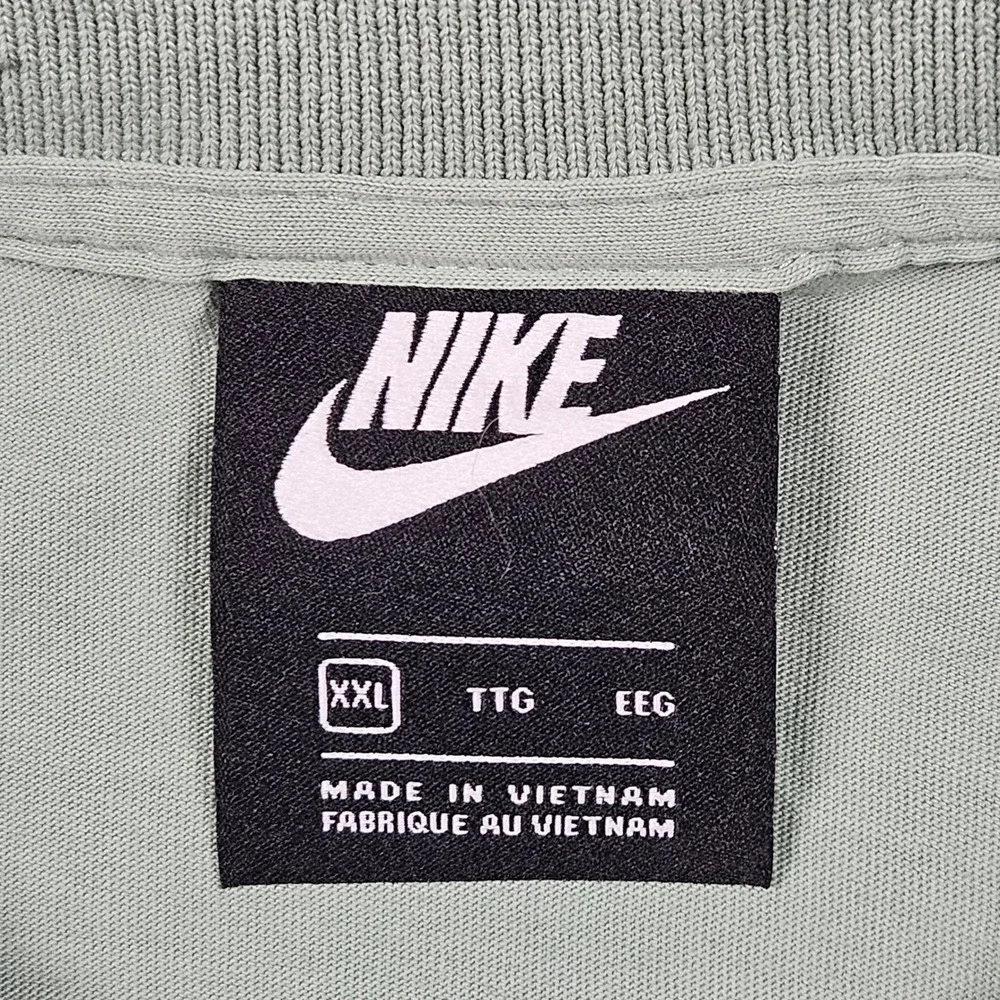 Nike Polo Shirt Mens XXL Green Short Sleeve Embroidered Swoosh Logo Golf Casual